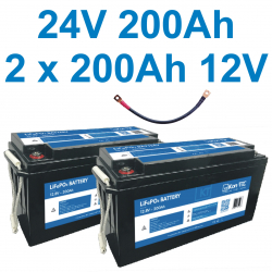 Akumulator Litowy Kon-Tec LiFePO4 24V 200Ah BMS (2 x 12V 200Ah 23,8Kg)